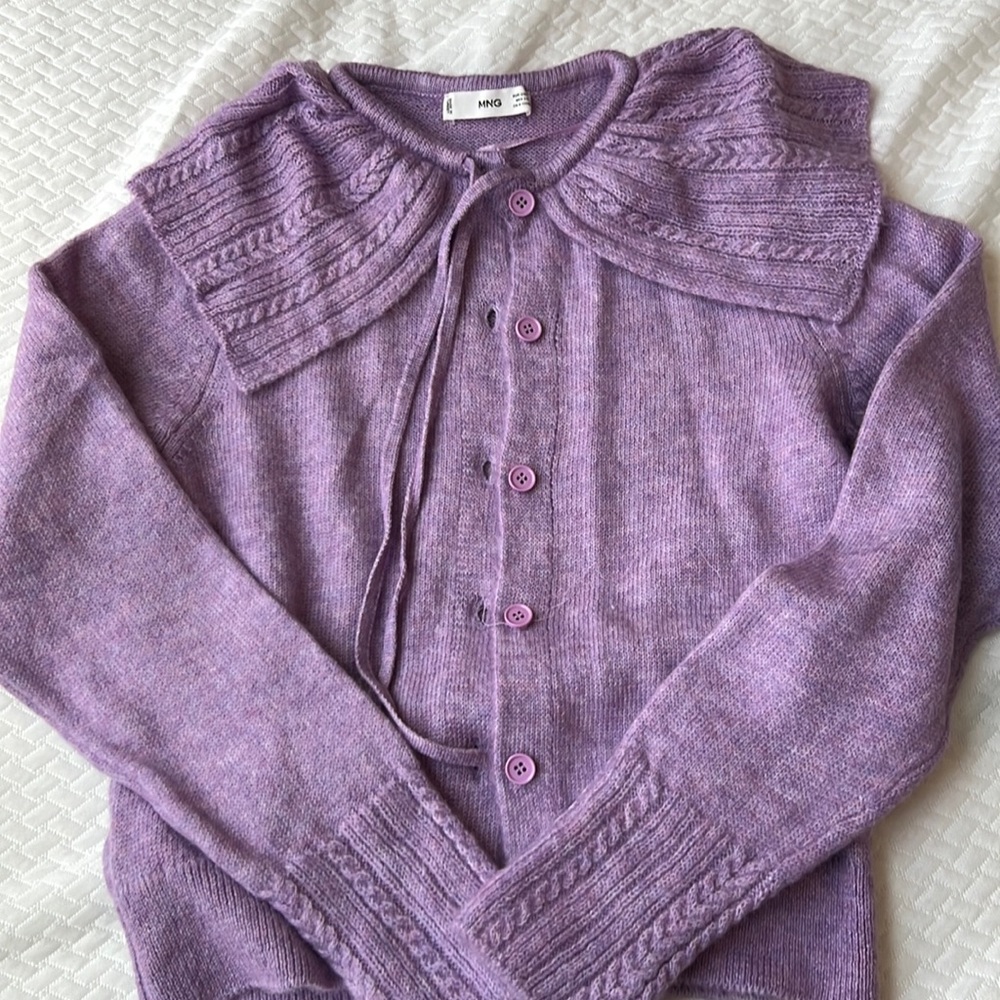 Mango never worn purple collared cardigan